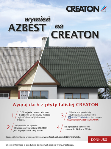 zapraszamy do udziału w akcji - wymień azbest na Creaton 